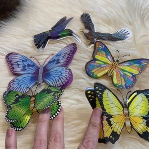 Free with purchase. 3D birds and butterfly craft items